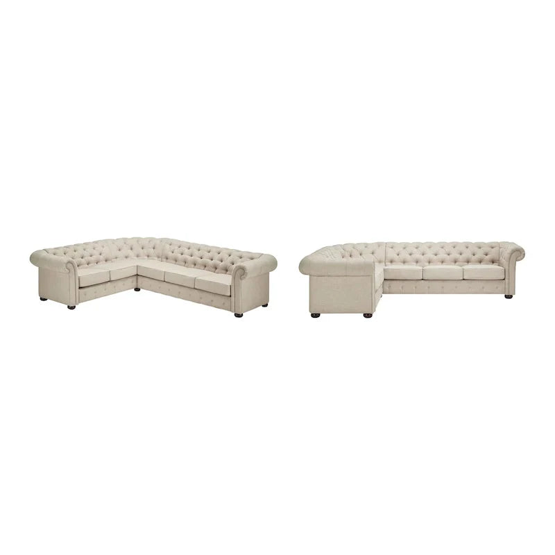 Canapé Sectionnel Chesterfield 6 Places Forme L Gdansk