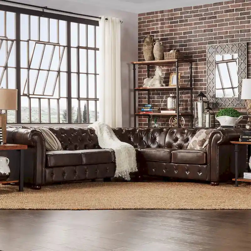 Canapé Sectionnel Chesterfield 6 Places Forme L Gdansk