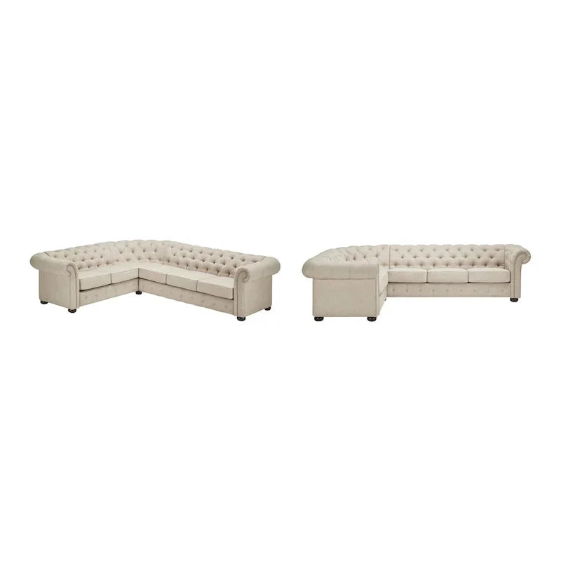 Canapé Sectionnel Chesterfield 6 Places Forme L Gdansk