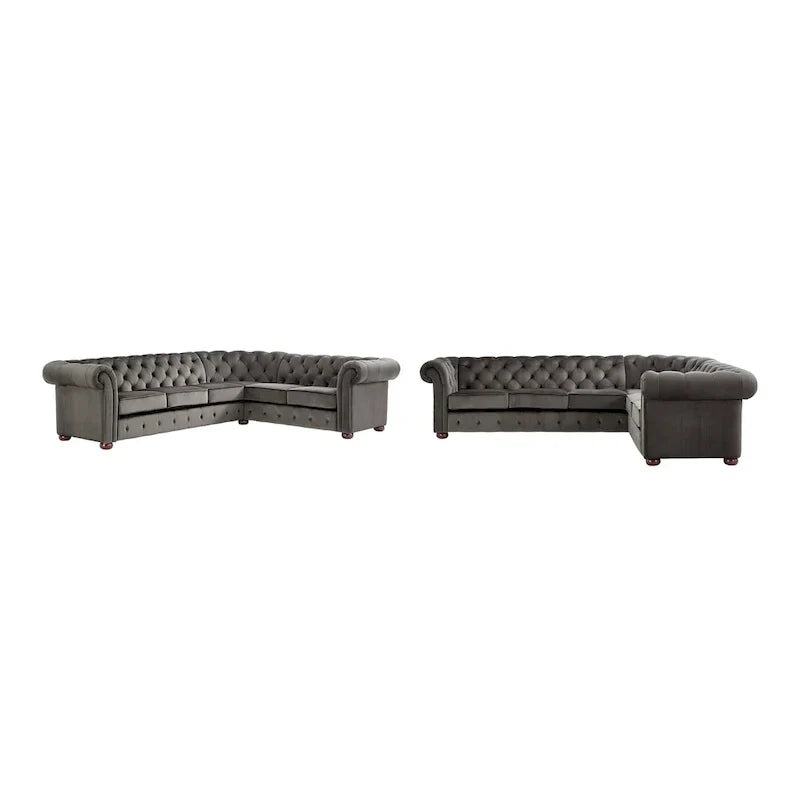 Canapé Sectionnel Chesterfield 6 Places Forme L Gdansk