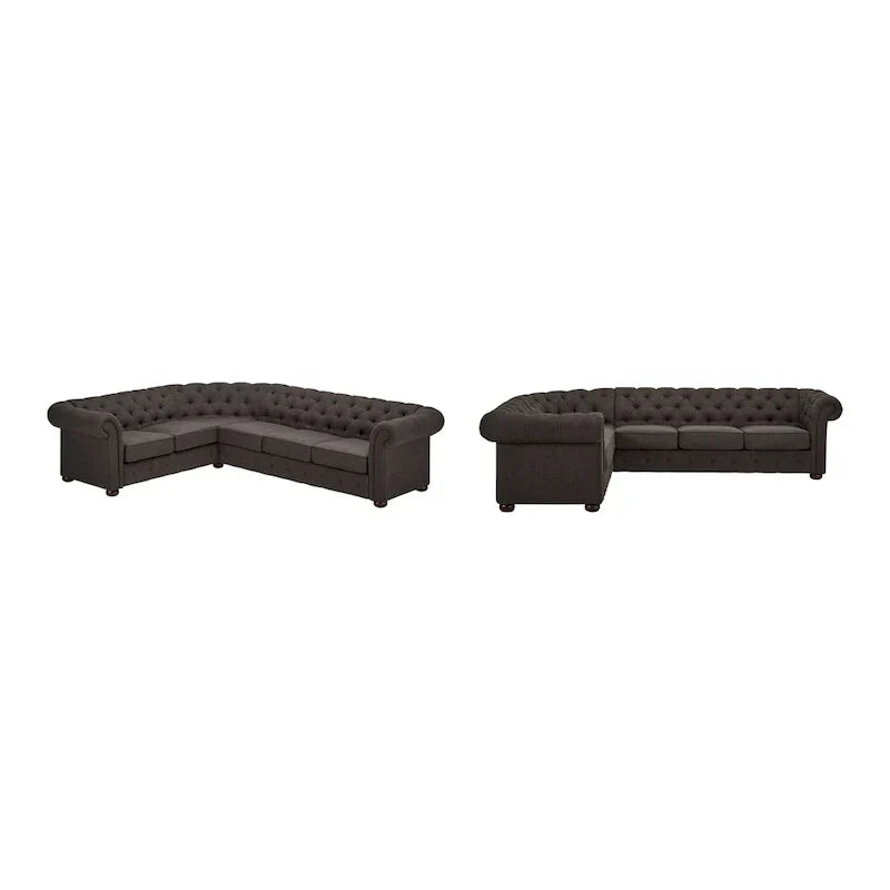 Canapé Sectionnel Chesterfield 6 Places Forme L Gdansk