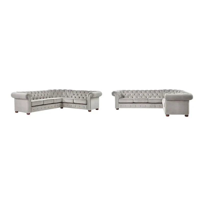 Canapé Sectionnel Chesterfield 6 Places Forme L Gdansk