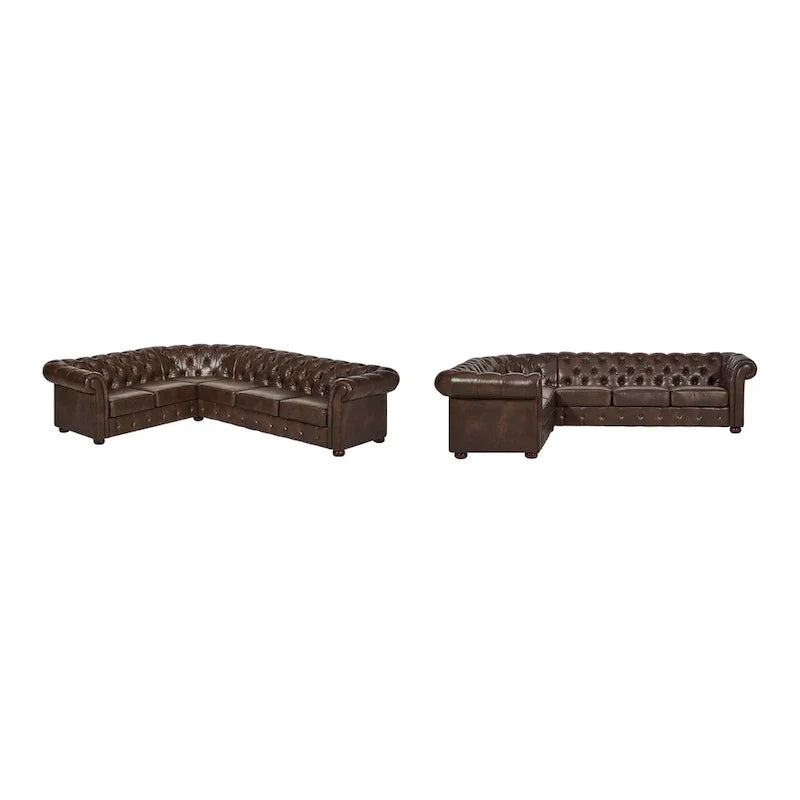 Canapé Sectionnel Chesterfield 6 Places Forme L Gdansk