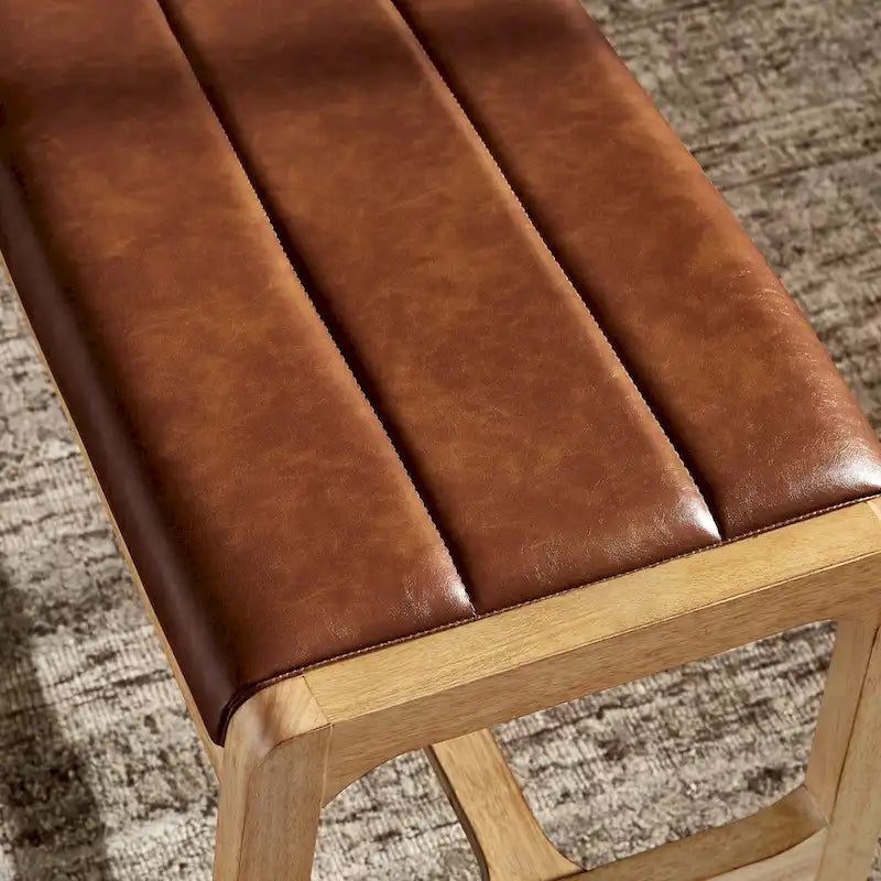 Banc Cesis au fini chêne clair, style scandinave moderne