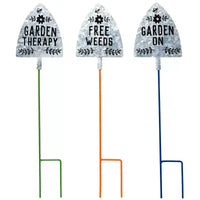 Piquets de jardin humoristiques The Lakeside Collection en forme de pelle - Lot de 3 -