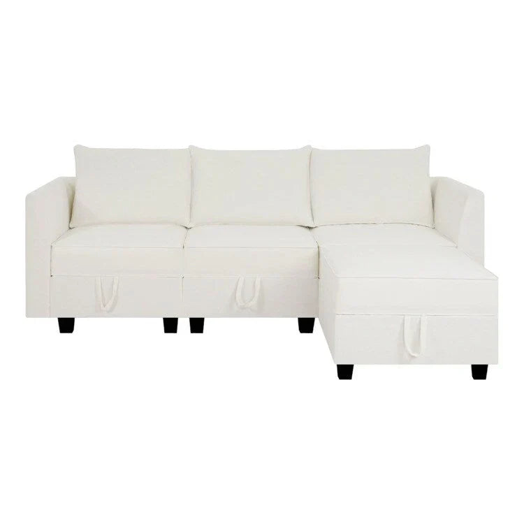Collection DIY Moderne - Canapé Sectionnel Modulable Convertible - Canapé en Lin pour Salon Appartement Bureau