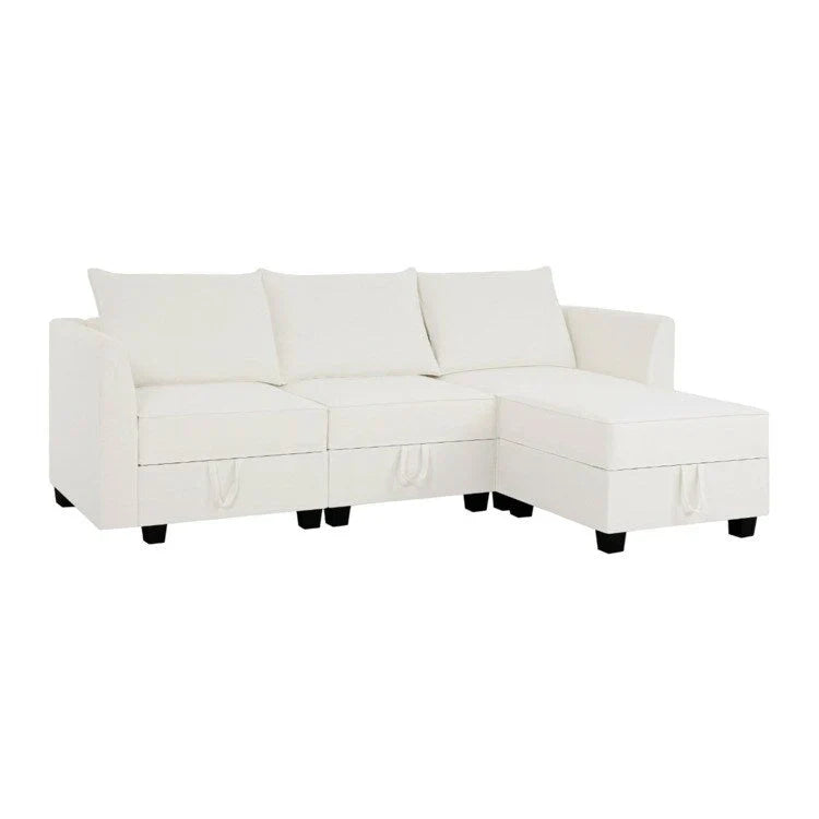 Collection DIY Moderne - Canapé Sectionnel Modulable Convertible - Canapé en Lin pour Salon Appartement Bureau