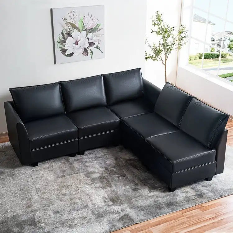 Collection DIY Moderne - Canapé Sectionnel Modulable Convertible - Canapé en Lin pour Salon Appartement Bureau