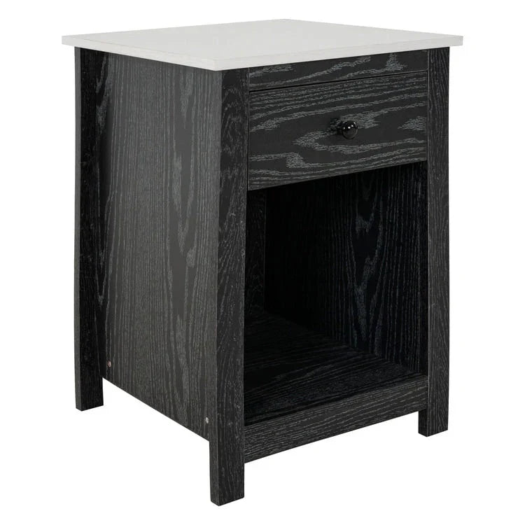 Table d'appoint avec tiroir et étagère, petite table de rangement à 2 niveaux, table de chevet avec tiroir, table d'appoint avec rangement