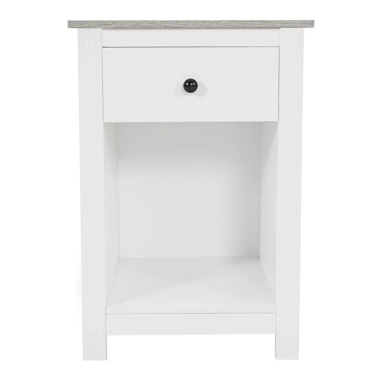 Table d'appoint avec tiroir et étagère, petite table de rangement à 2 niveaux, table de chevet avec tiroir, table d'appoint avec rangement