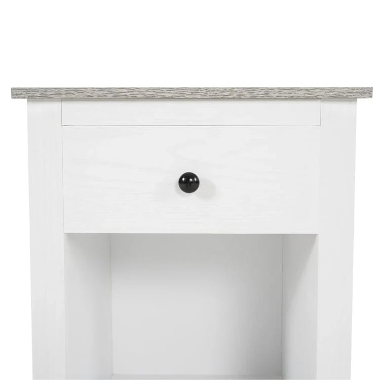 Table d'appoint avec tiroir et étagère, petite table de rangement à 2 niveaux, table de chevet avec tiroir, table d'appoint avec rangement
