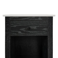 Table d'appoint avec tiroir et étagère, petite table de rangement à 2 niveaux, table de chevet avec tiroir, table d'appoint avec rangement