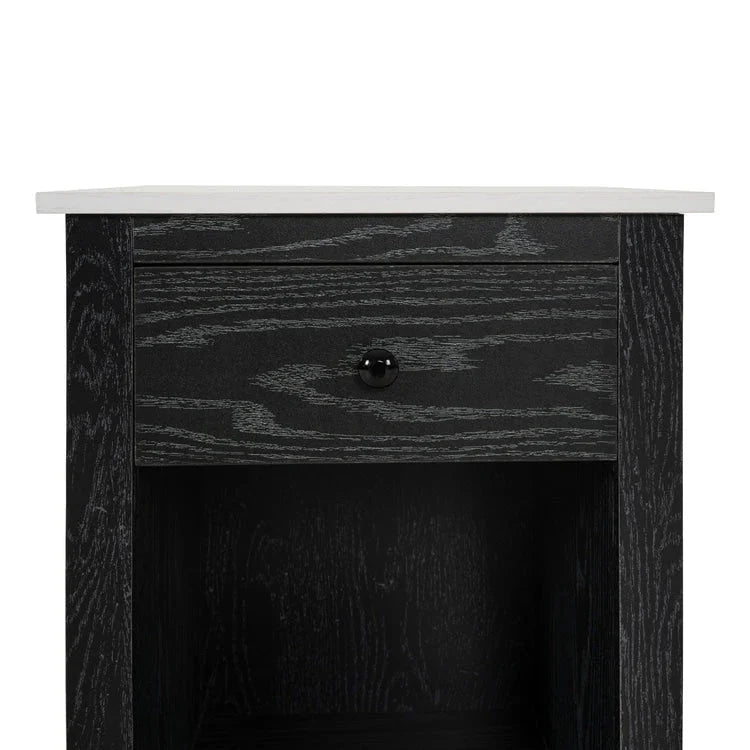 Table d'appoint avec tiroir et étagère, petite table de rangement à 2 niveaux, table de chevet avec tiroir, table d'appoint avec rangement