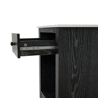 Table d'appoint avec tiroir et étagère, petite table de rangement à 2 niveaux, table de chevet avec tiroir, table d'appoint avec rangement