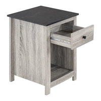 Table d'appoint avec tiroir et étagère, petite table de rangement à 2 niveaux, table de chevet avec tiroir, table d'appoint avec rangement