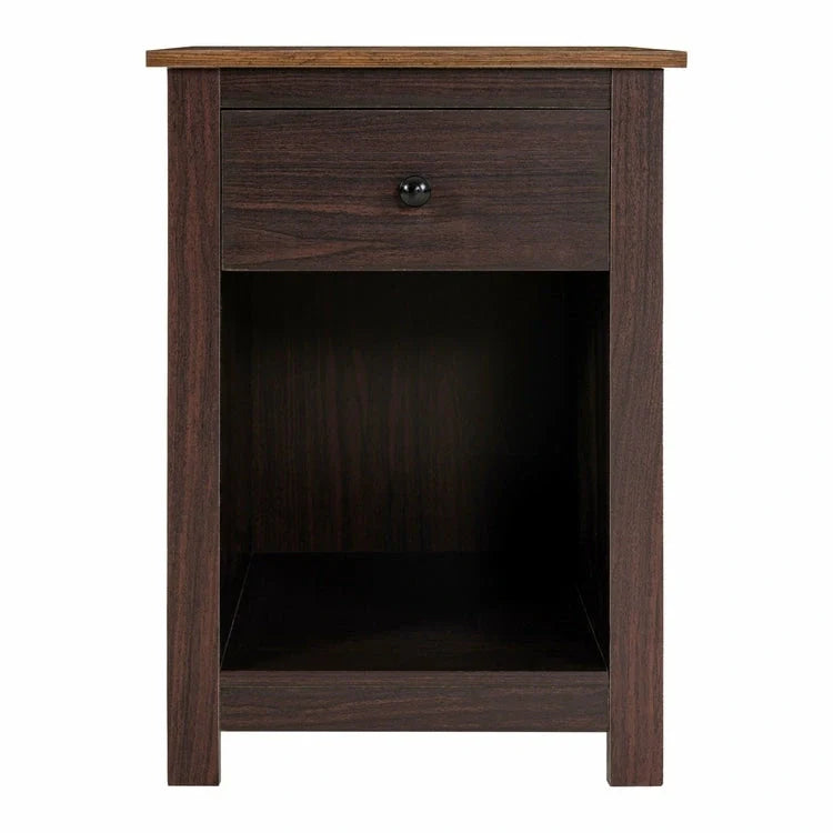 Table d'appoint avec tiroir et étagère, petite table de rangement à 2 niveaux, table de chevet avec tiroir, table d'appoint avec rangement