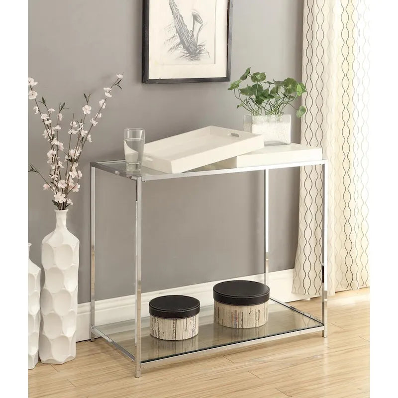Convenience Concepts Palm Beach Console avec étagère et plateaux amovibles