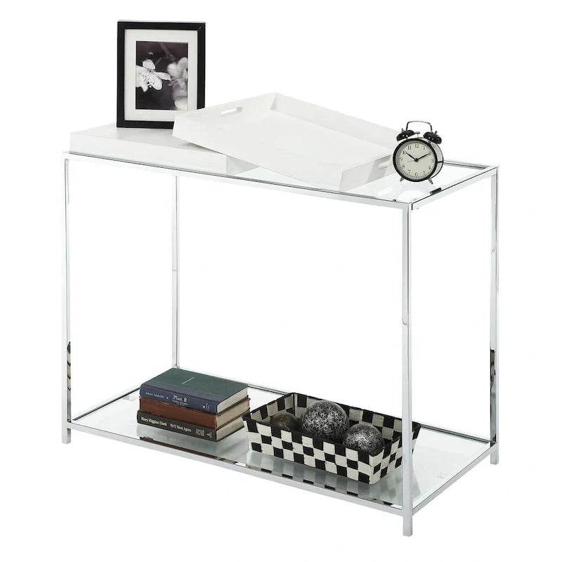 Convenience Concepts Palm Beach Console avec étagère et plateaux amovibles