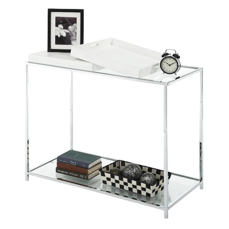 Convenience Concepts Palm Beach Console avec étagère et plateaux amovibles