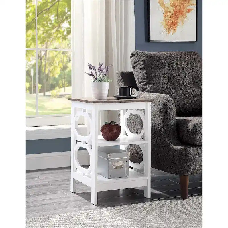 Table d'appoint avec étagères Omega de Convenience Concepts