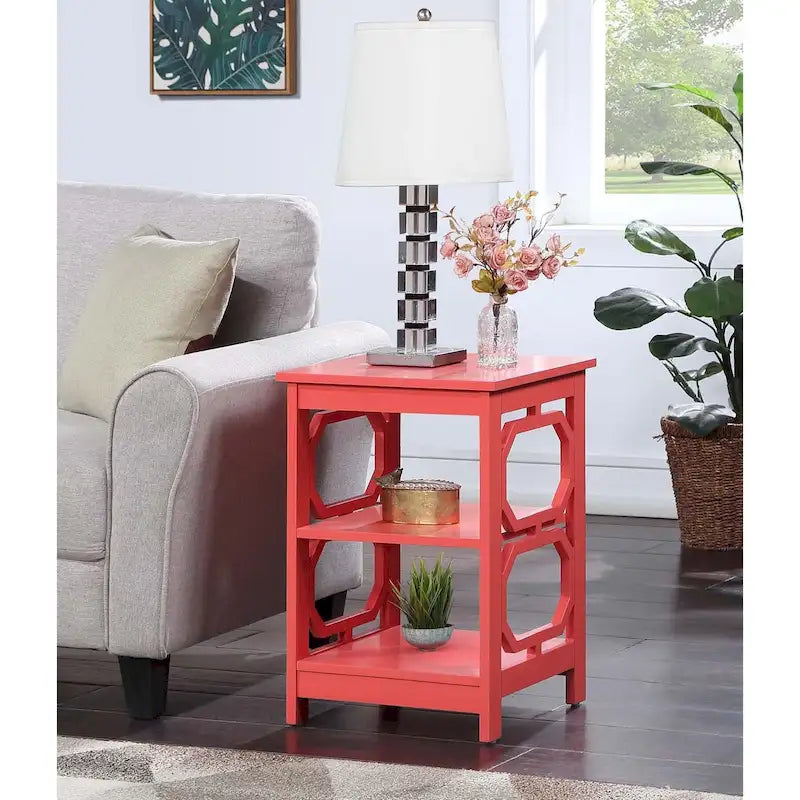 Table d'appoint avec étagères Omega de Convenience Concepts
