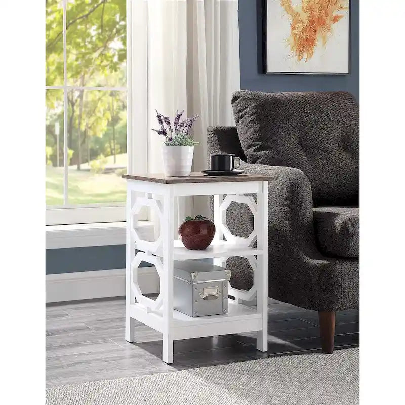 Table d'appoint avec étagères Omega de Convenience Concepts