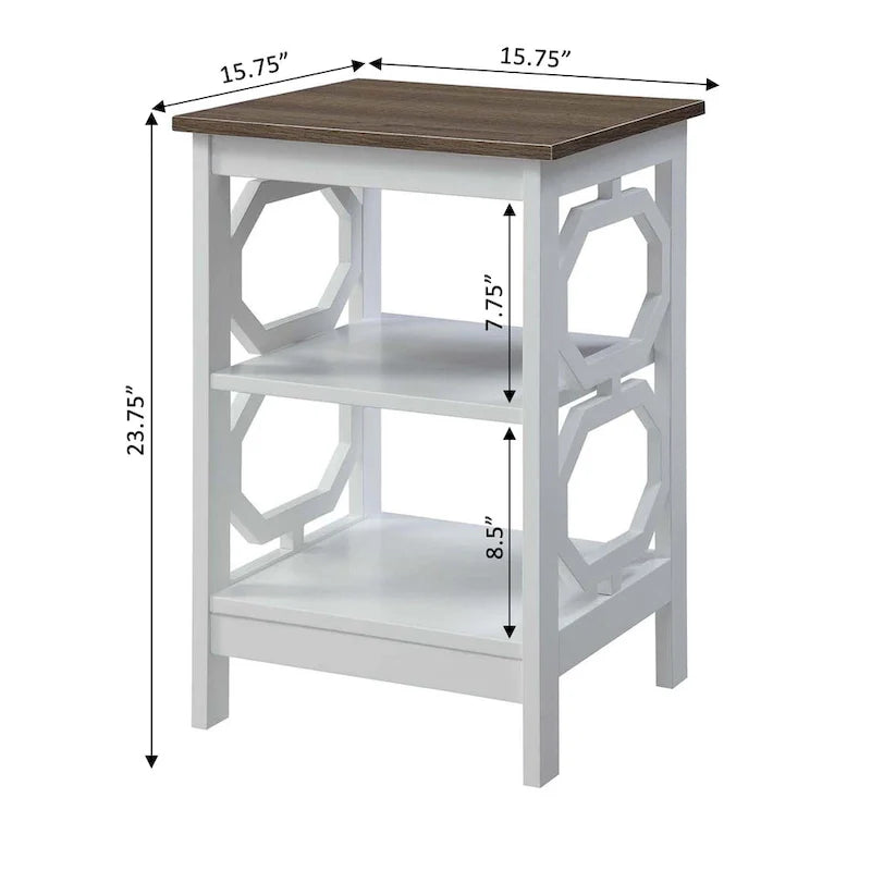 Table d'appoint avec étagères Omega de Convenience Concepts