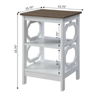 Table d'appoint avec étagères Omega de Convenience Concepts