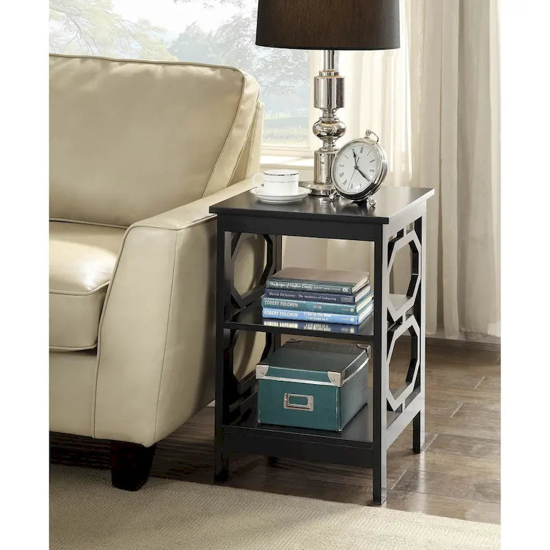 Table d'appoint avec étagères Omega de Convenience Concepts