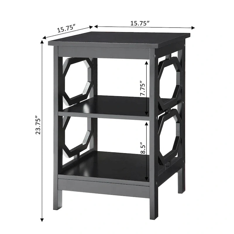 Table d'appoint avec étagères Omega de Convenience Concepts