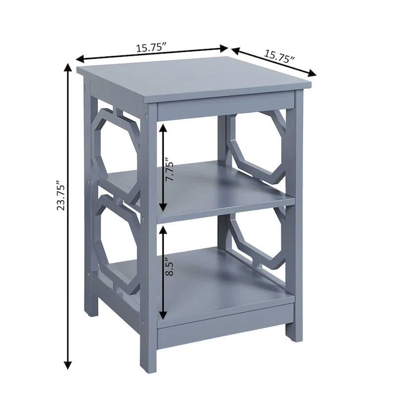 Table d'appoint avec étagères Omega de Convenience Concepts