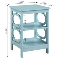 Table d'appoint avec étagères Omega de Convenience Concepts