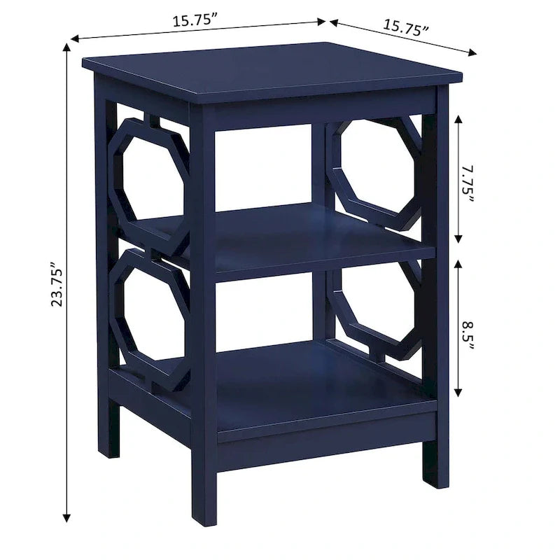 Table d'appoint avec étagères Omega de Convenience Concepts
