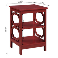 Table d'appoint avec étagères Omega de Convenience Concepts