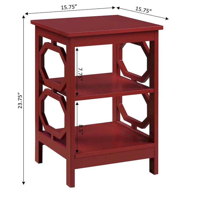 Table d'appoint avec étagères Omega de Convenience Concepts