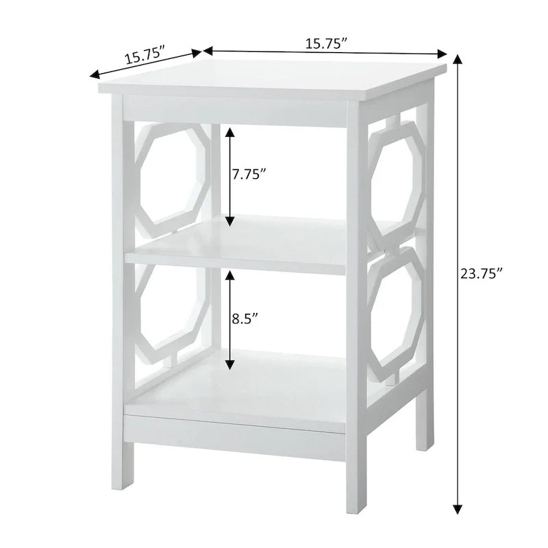 Table d'appoint avec étagères Omega de Convenience Concepts