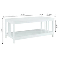 Table Basse Mission avec Étagère Convenience Concepts