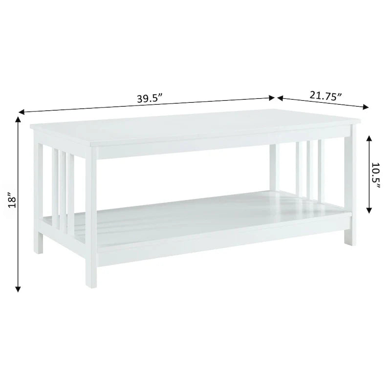 Table Basse Mission avec Étagère Convenience Concepts