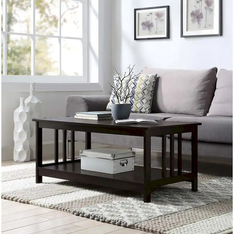 Table Basse Mission avec Étagère Convenience Concepts