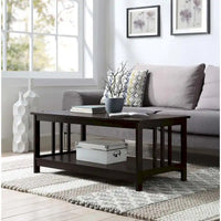 Table Basse Mission avec Étagère Convenience Concepts