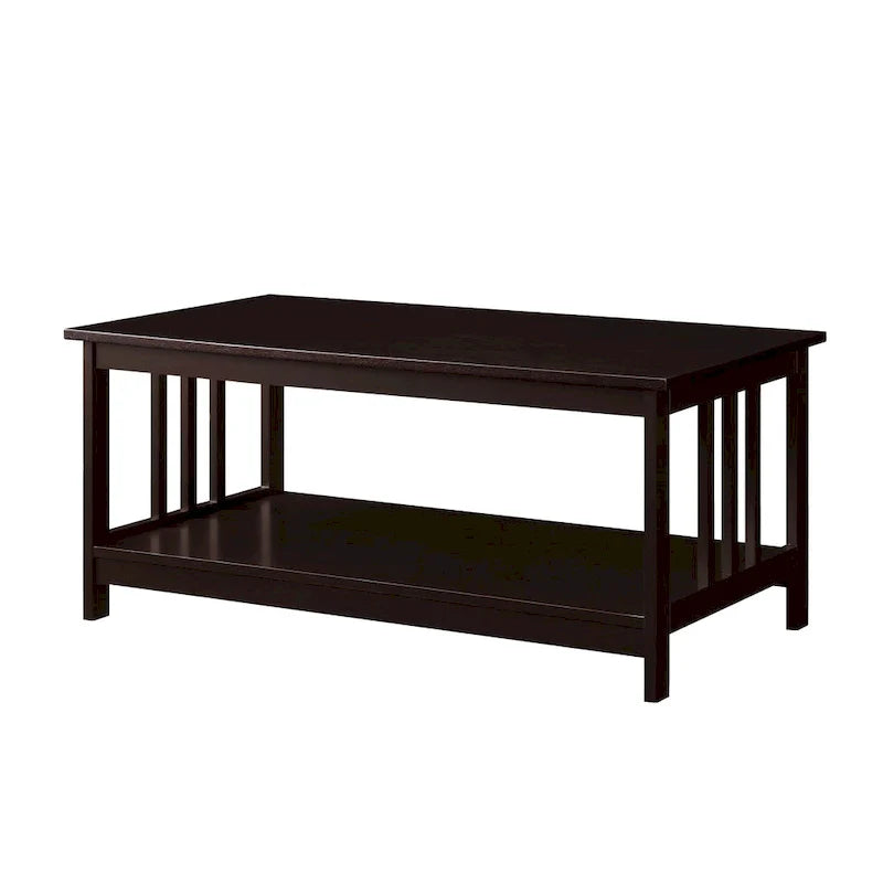 Table Basse Mission avec Étagère Convenience Concepts