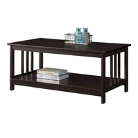 Table Basse Mission avec Étagère Convenience Concepts