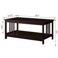 Table Basse Mission avec Étagère Convenience Concepts