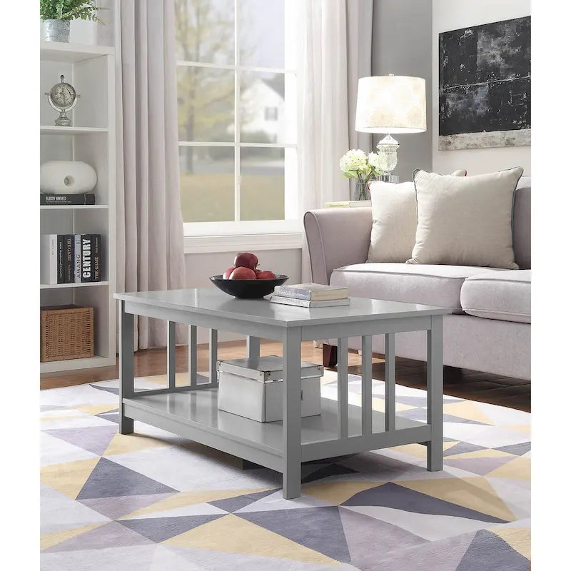 Table Basse Mission avec Étagère Convenience Concepts
