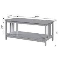 Table Basse Mission avec Étagère Convenience Concepts