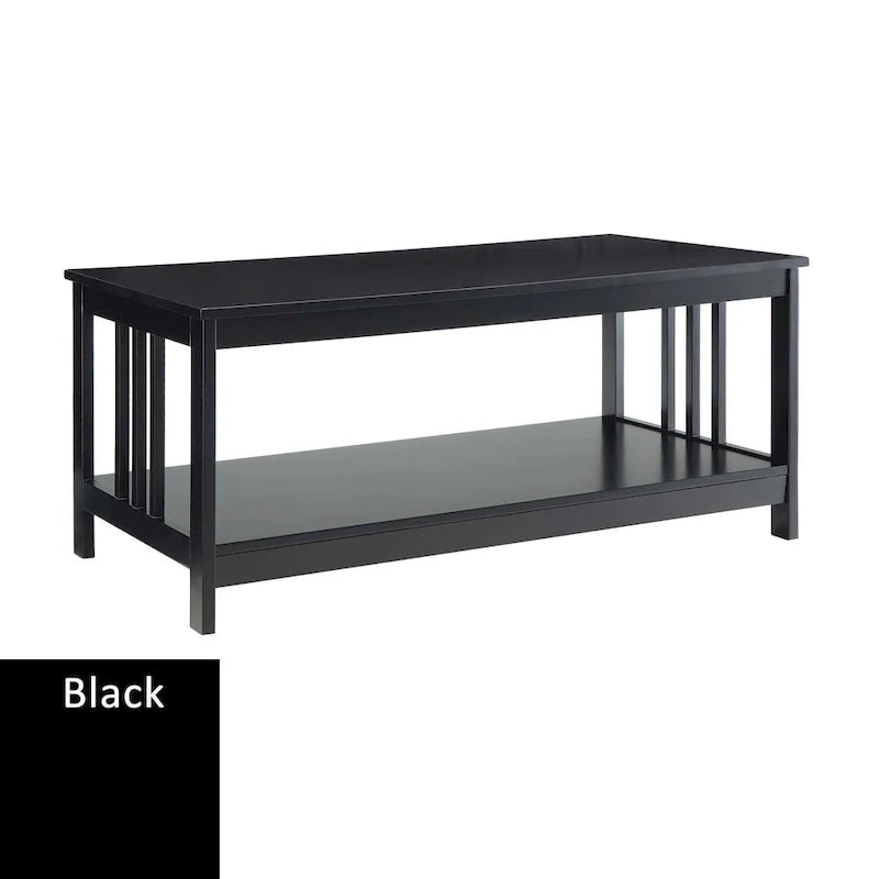 Table Basse Mission avec Étagère Convenience Concepts