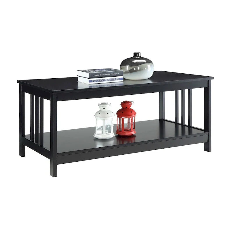 Table Basse Mission avec Étagère Convenience Concepts