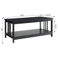 Table Basse Mission avec Étagère Convenience Concepts