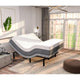 Cadre de lit réglable avec matelas en mousse à mémoire de forme au gel, massage double, ports USB, application, télécommande