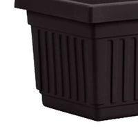 Jardinière de fenêtre de jardin vénitien en plastique cannelé de 60 cm de long de HC Companies pour fleurs, légumes ou plantes grasses, noire (paquet de 4)
